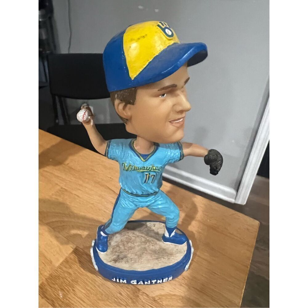 2004 JIM GANTNER POWDER BLUE RARE BOBBLEHEAD MILWAUKEE BREWERS SGA